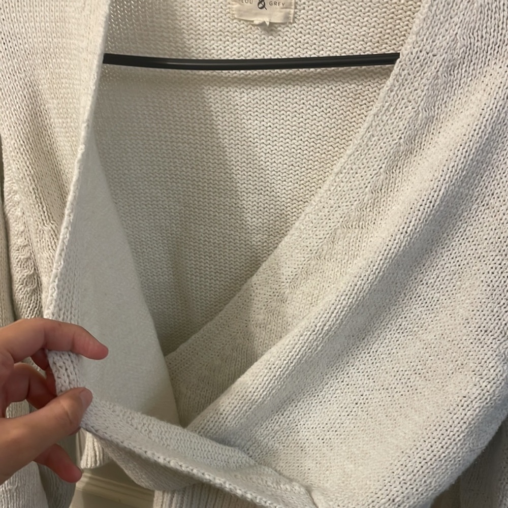 Lou & Grey Cropped Faux Wrap Sweater - Picture 9 of 9